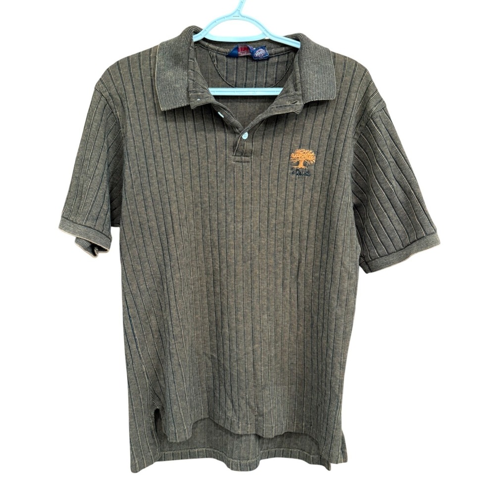 Kenneth‎ Gordon New Orleans Polo Shirt Mens Medium Tree Embroidered Ribbed